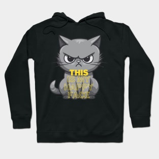 This Is My Happy Face Cat Vibes! Hoodie